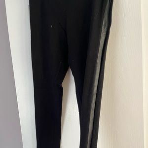 Black Express Stretch Pant with Faux Leather